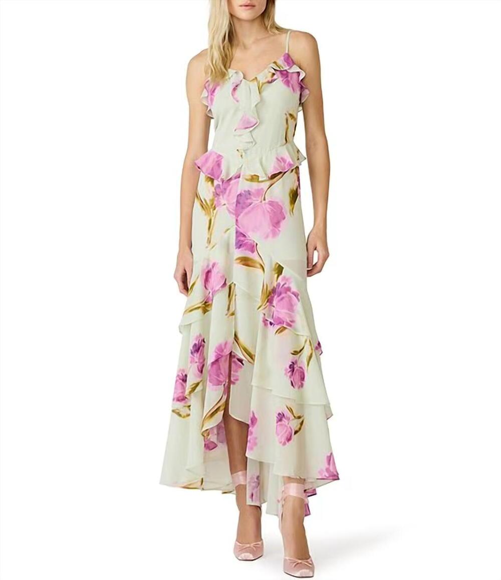 NEW STEVE MADDEN ciara floral print ruffle dress in ivory
